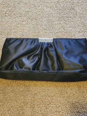 Mario Tricoci Black Satin Large Clutch Retro